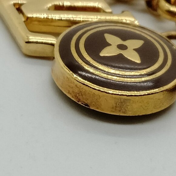 Louis Vuitton Key Ring Gold Browns 466-050625 - Picture 5 of 9